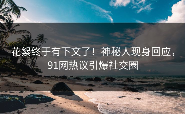 花絮终于有下文了！神秘人现身回应，91网热议引爆社交圈