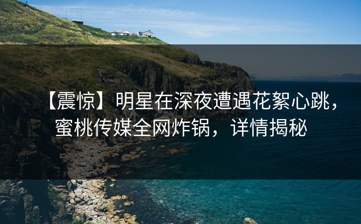 【震惊】明星在深夜遭遇花絮心跳，蜜桃传媒全网炸锅，详情揭秘